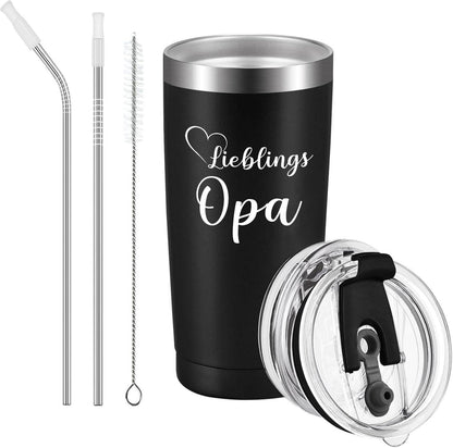 Livole Opa Geschenk 600ml Thermobecher Edelstahl 20oz Kaffee Becher