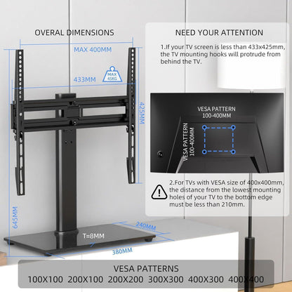 TV Ständer Schwenkbar für 26-55 Zoll LED OLED Screens bis 50