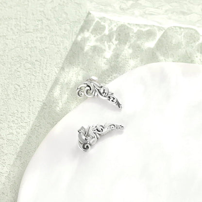 Blatt Ohrkletterer Ohrringe Sterling Silber Vintage Schmuck für Damen