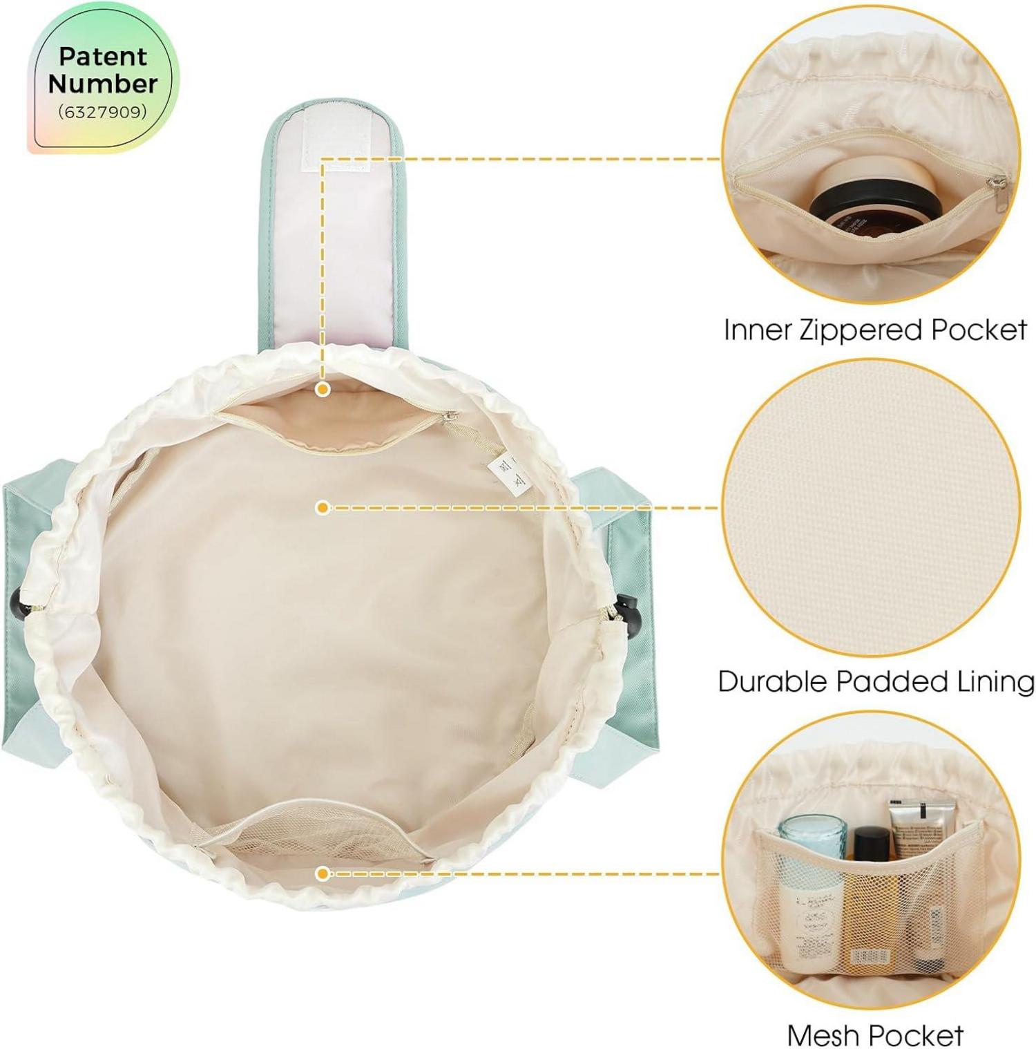 Kosmetiktasche Damen Reise Schminktasche Organizer Frauen Mädchen Minzgrün