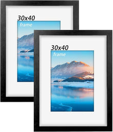 Bilderrahmen 30x40 cm 2er Set Schwarz Posterrahmen A4 Druck