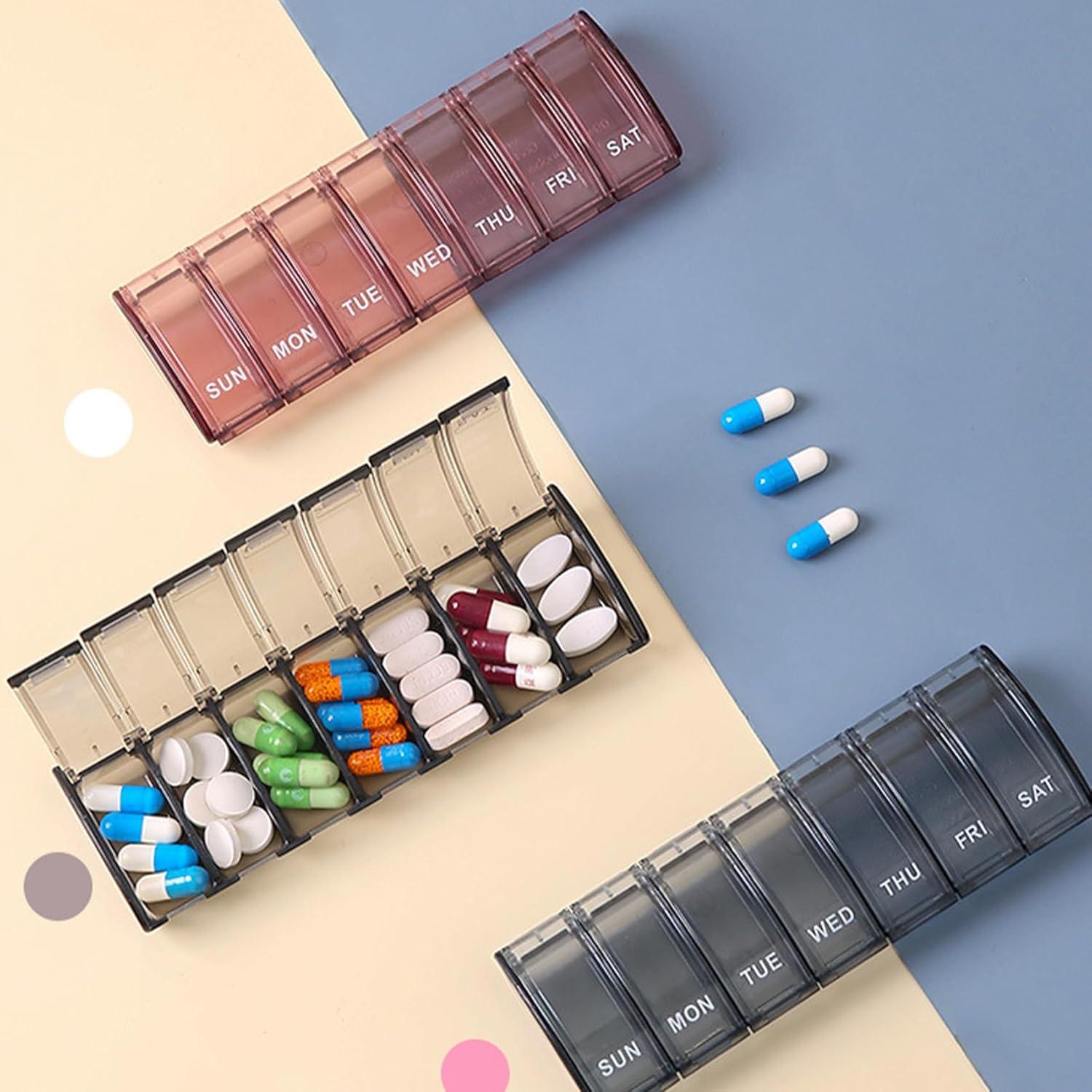 Jaimela 7 Tage Tablettenbox Pillendose für Medikamente Vitamine