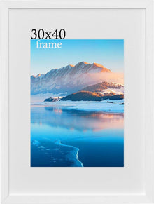 30x40 cm Weißer Holzrahmen für Fotos und Poster