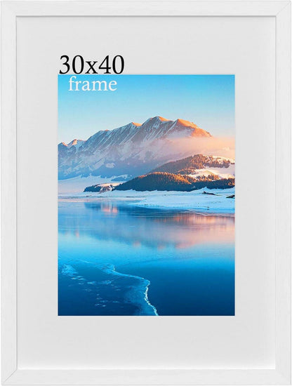 30x40 cm Weißer Holzrahmen für Fotos und Poster
