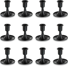 Kerzenständer Stabkerzen Schwarz Klein 12er Set Metall Vintage Deko