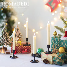 Romadedi Kleiner Kerzenständer Schwarz - 12er Set Metall