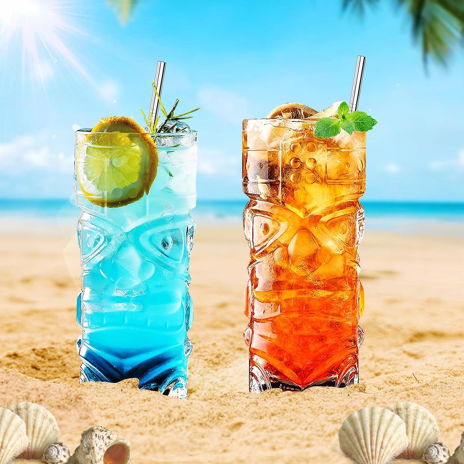 INFTYLE Tiki Gläser Set 2er Pack 14oz Cocktail Bar Glas