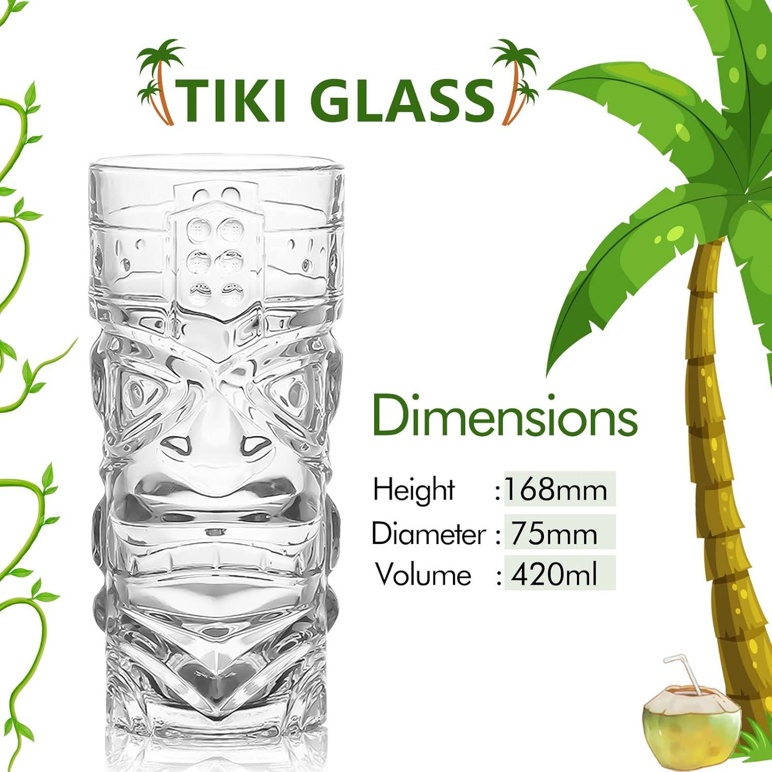 Tiki Gesicht Tumbler Trinkgläser 14oz Set von 2