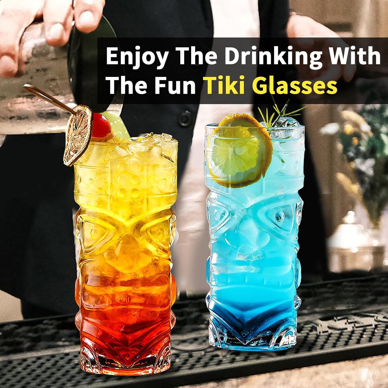 Clear Tiki Gläser Set 14oz Bar Cocktail exotische Mai Tai Hawaiian