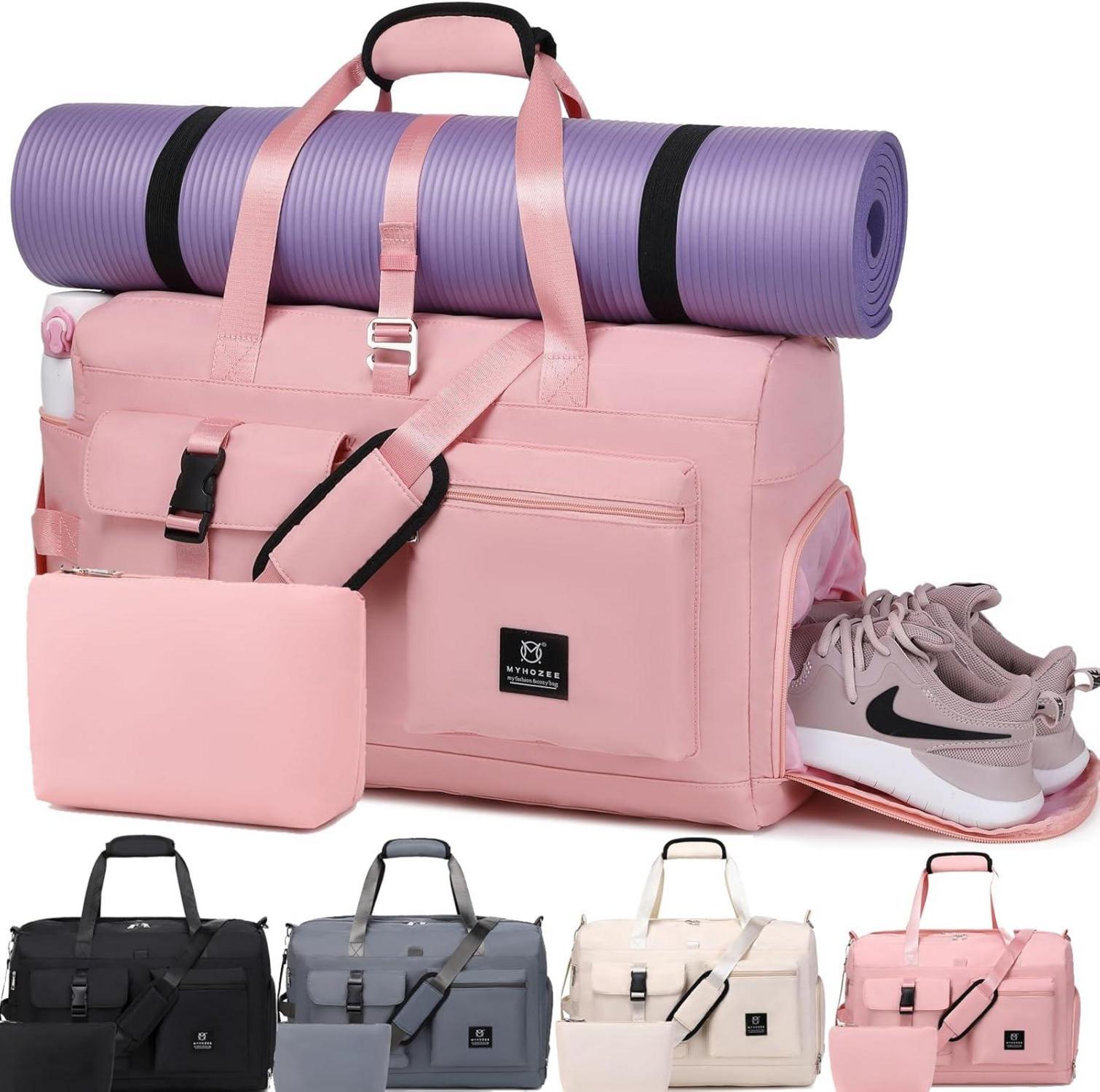 Tasche Damen 40L Weekender Sporttasche mit Schuhfach & Nassfach