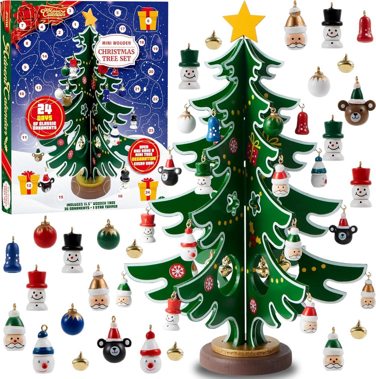 Adventskalender Weihnachten 2024 mit 24 Partydekorationen