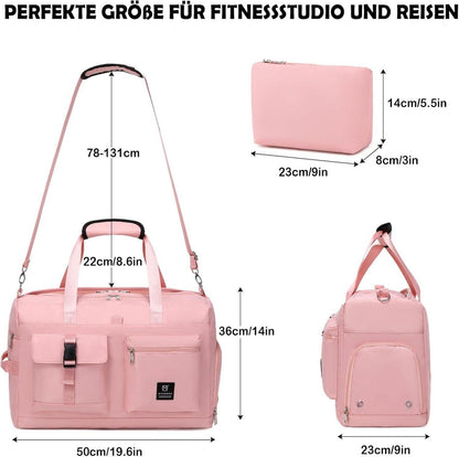 Sporttasche Damen Herren Weekender Reisetasche Yoga Schwimmtasche