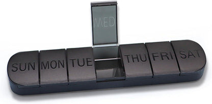 7 Tage Tablettenbox Medikamentenbox Pillendose Schwarz