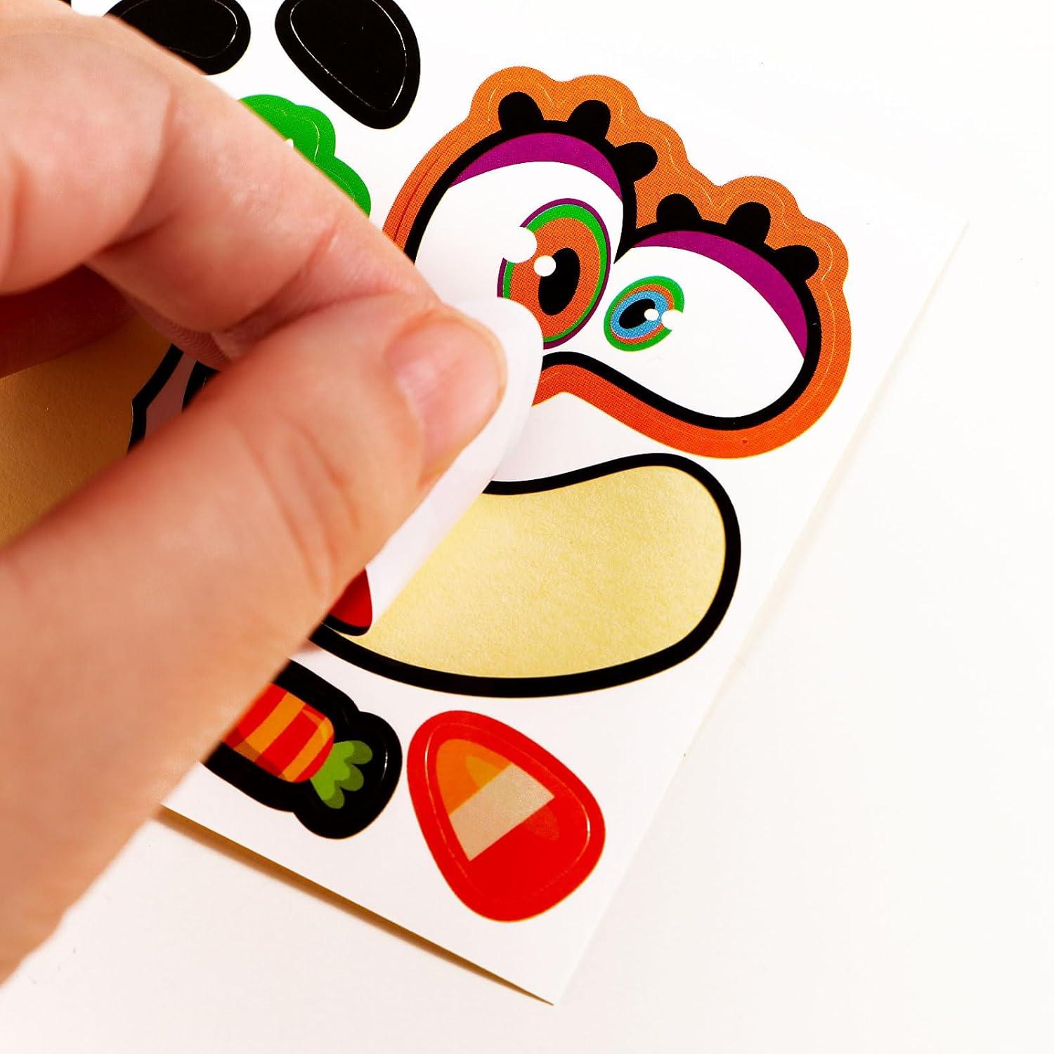 Halloween Kürbis Aufkleber Selbstklebend Bastelset 32 Stück Lustig