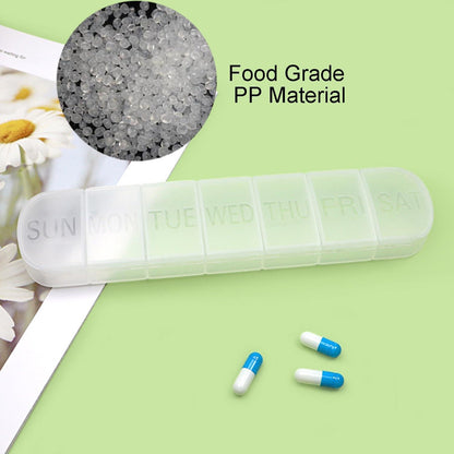Tablettenbox 7 Tage Wochenbox Medikamentenbox Pillendose Tabletten Fächer Transparent