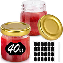 Kleine Marmeladengläser 40ml mit Etiketten & Stift