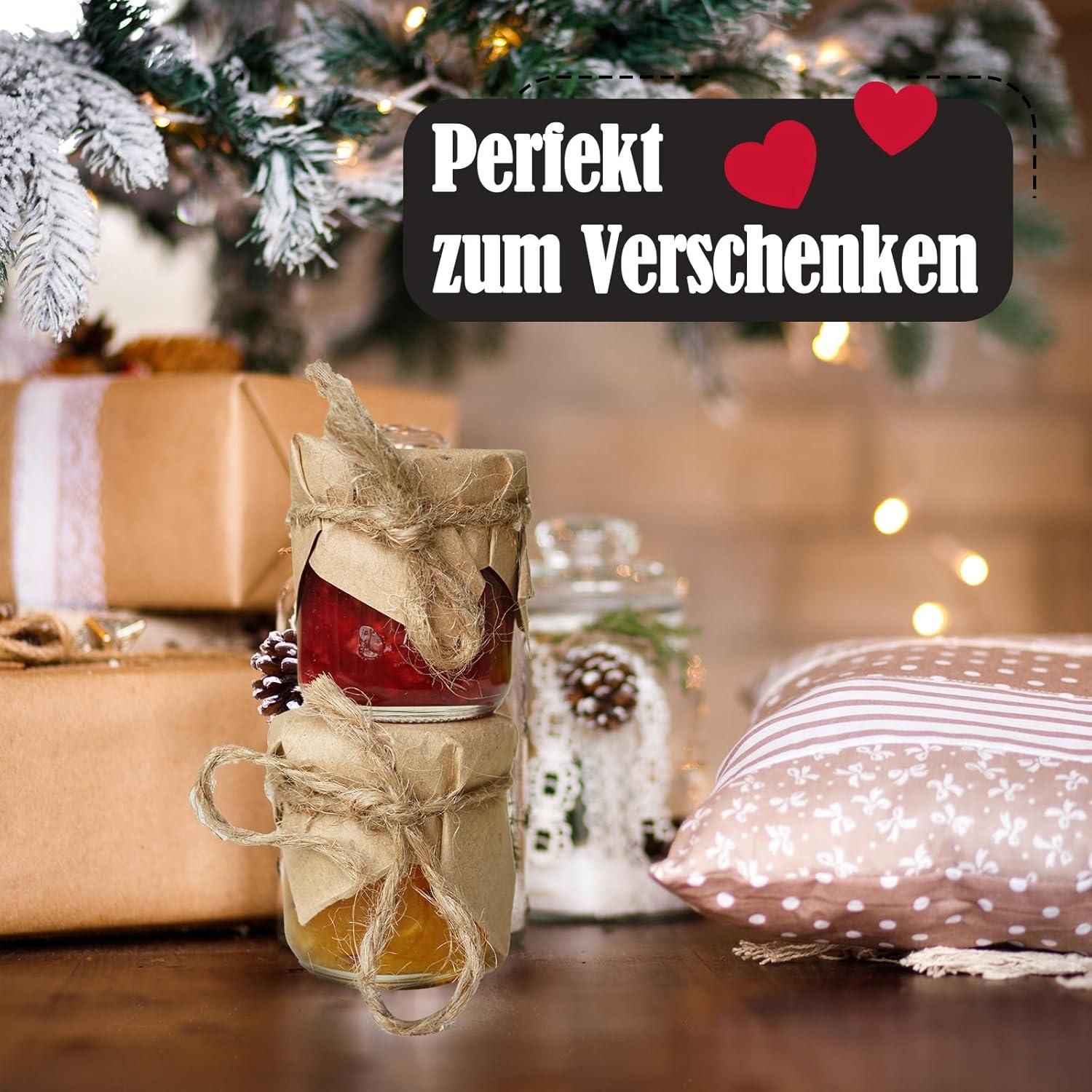 Kleine Marmeladengläser 40ml mit Etiketten Stift luftdicht