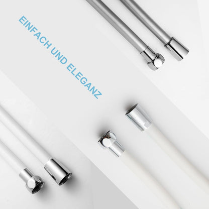 Hochwertiger PVC Brauseschlauch 2,0m - Mattweiß - Ersatz für Badarmaturen