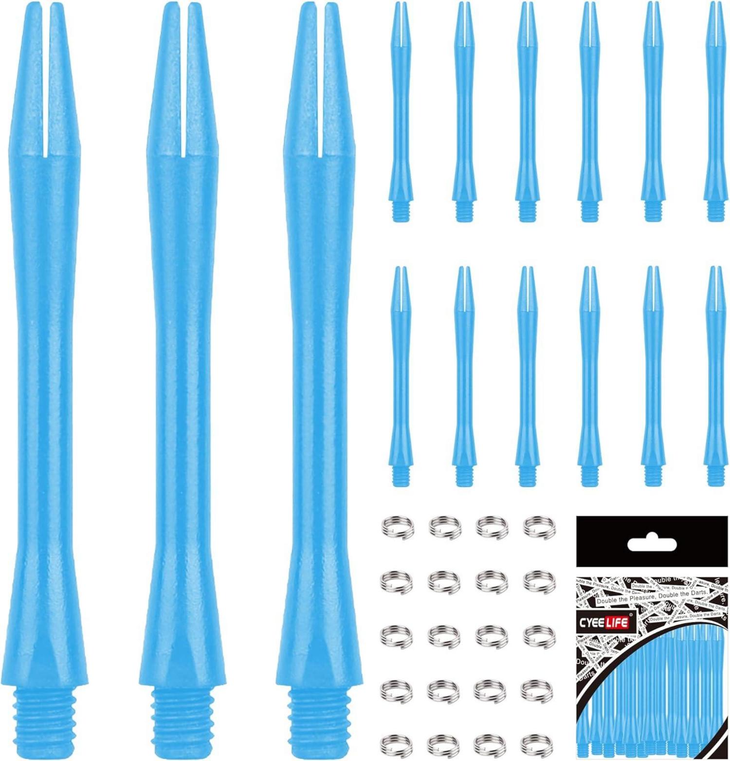 Dartschäfte 15 Stück mit O-Ringen blau Dart Zubehör
