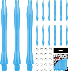 Dartschäfte 15 Stück mit O-Ringen blau Dart Zubehör