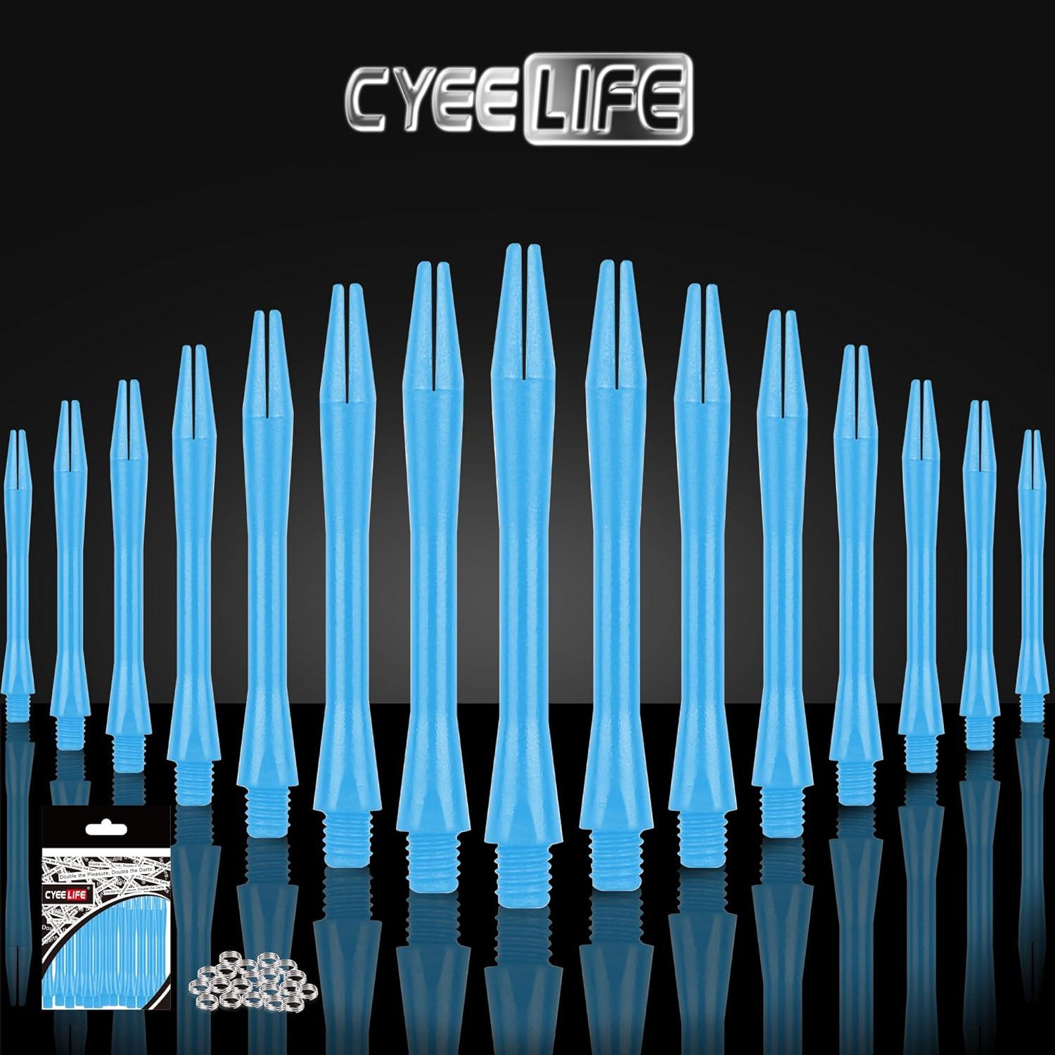 15x CyeeLife Dart Schäfte mit O-Ringen, Dart Zubehör Blau