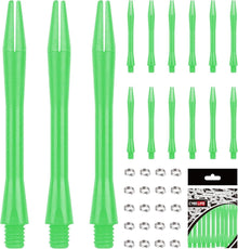 15er-Pack CyeeLife Dart-Schäfte mit O-Ringen - Dart Zubehör Grün