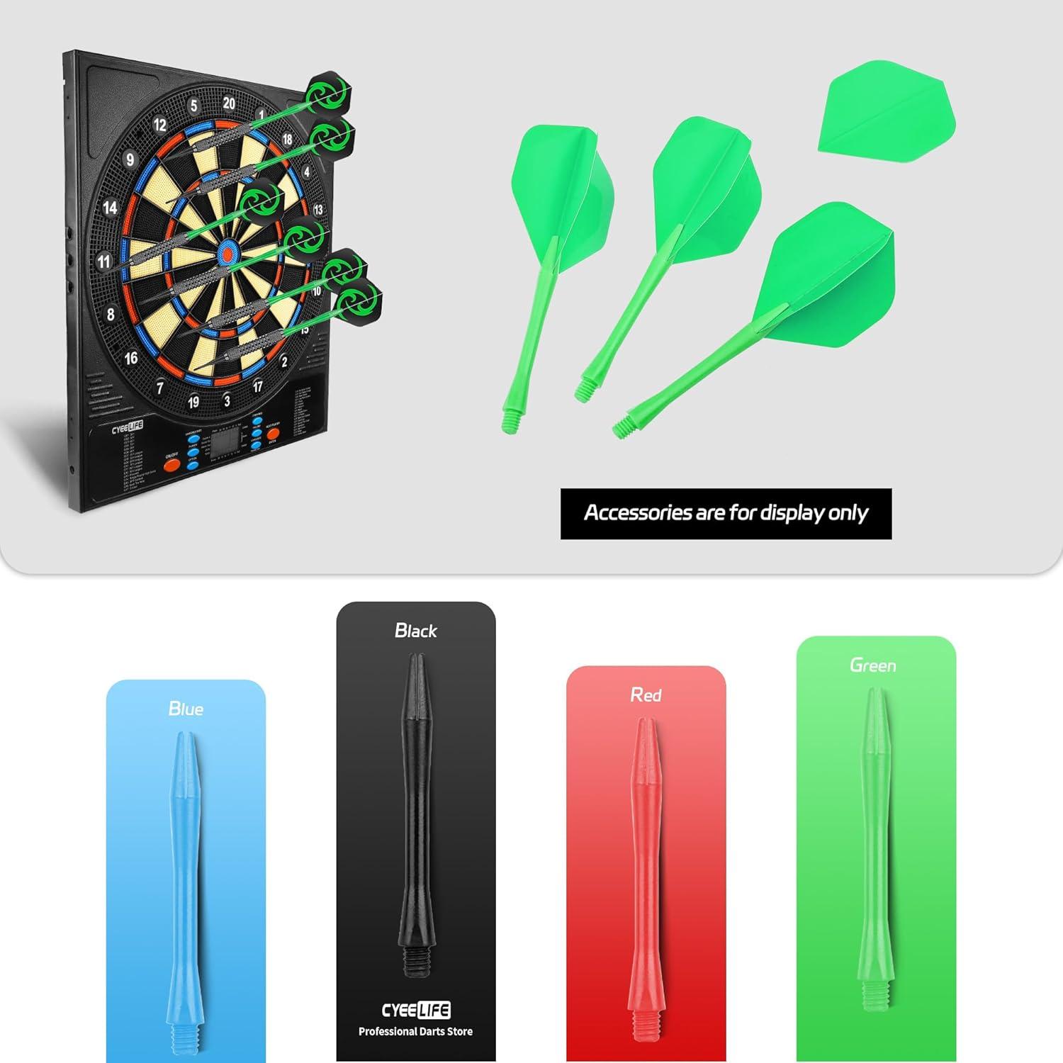 Dart-Schäfte 15 Stück mit O-Ringen - Dart Zubehör Grün