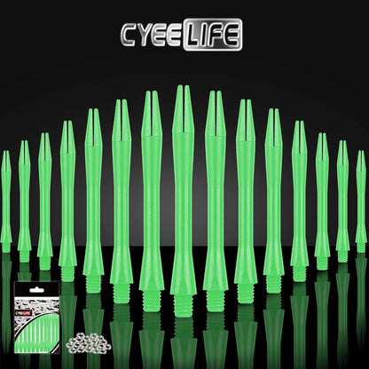 15 CyeeLife Dart Shafts mit 20 O-Ringen für Dartpfeile - Grün