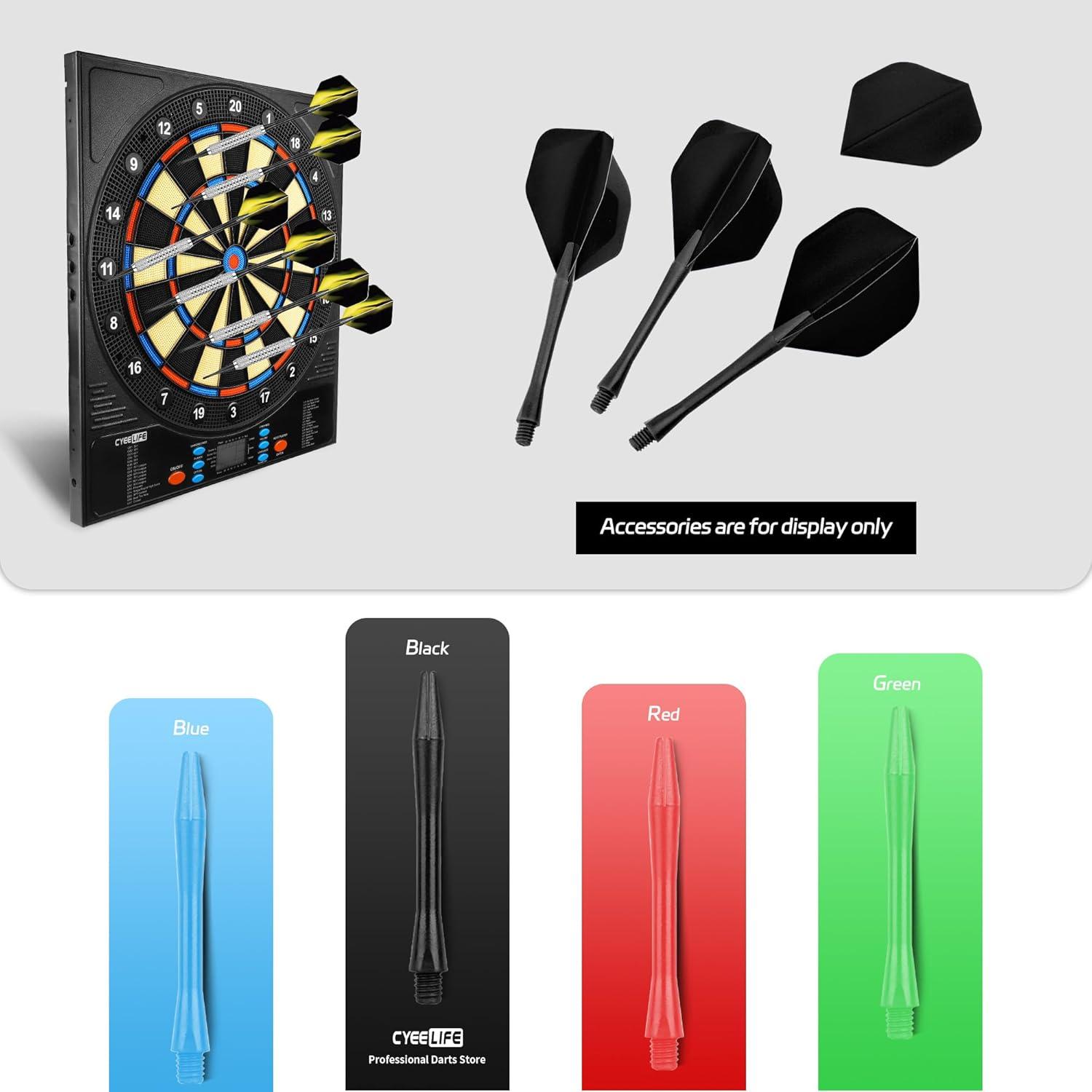Dart-Schäfte CyeeLife Schwarz 15 Stück 2BA-Gewinde