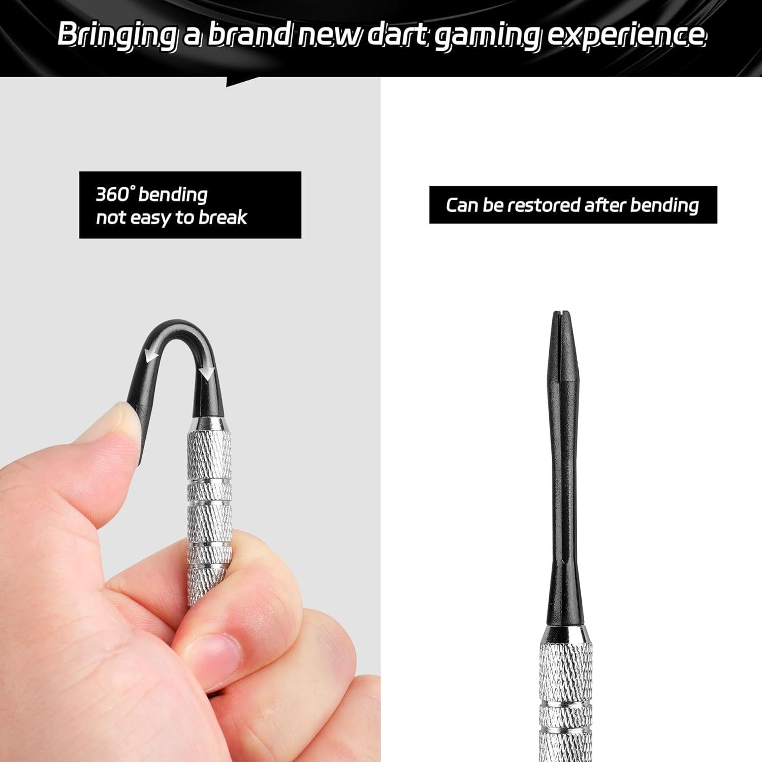 CyeeLife Dart-Schäfte 15 Stück 2BA-Gewinde Schwarz O-Ringe