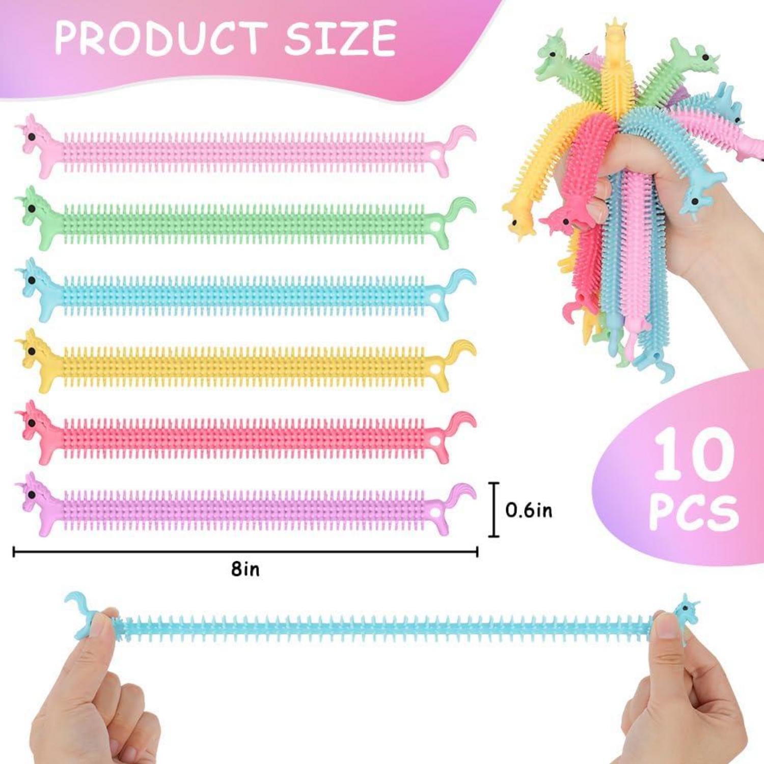 Ainiv Einhorn Stretchy String Spielzeug 10er Pack für