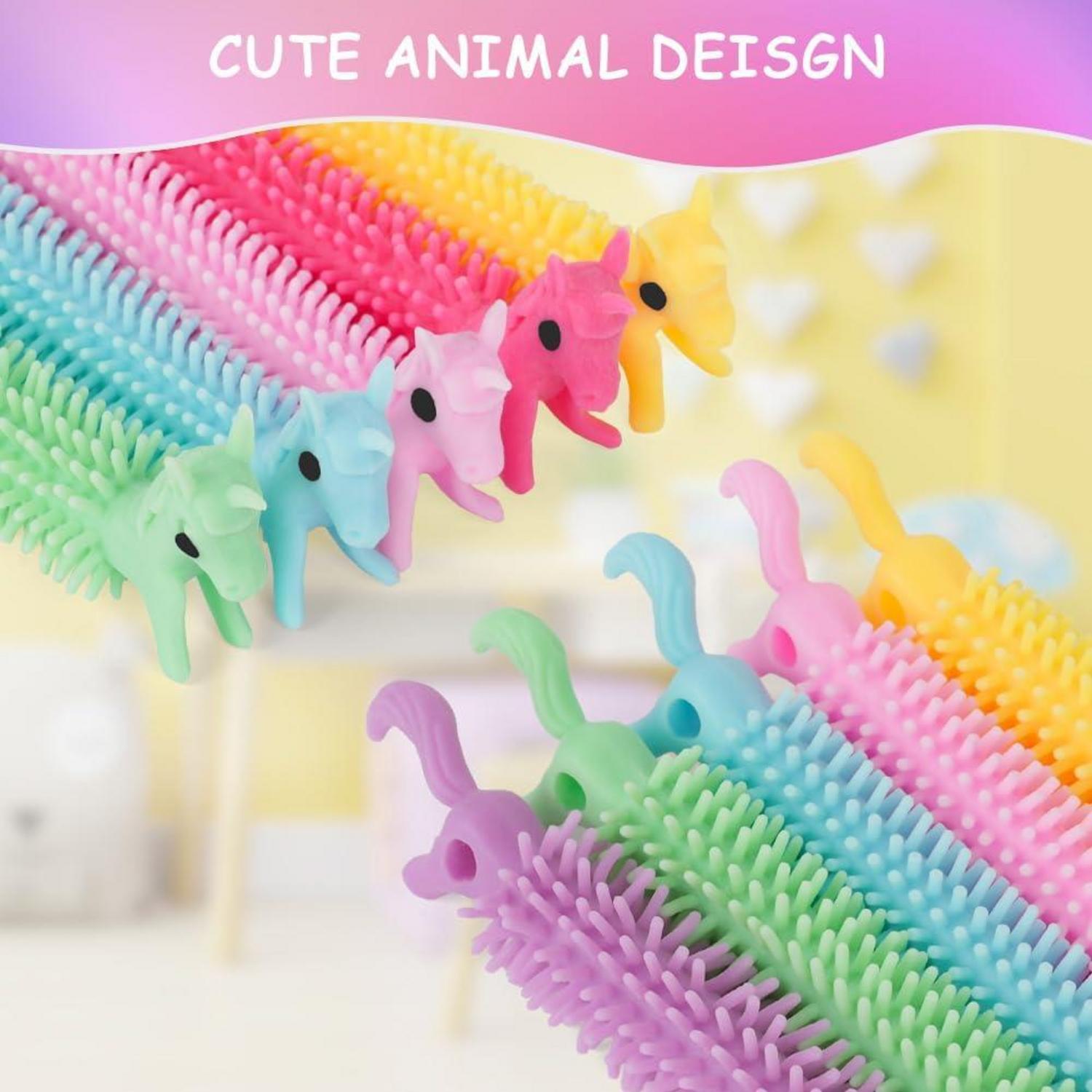 Ainiv Einhorn Stretchy String Spielzeug 10er Pack Stressabbau Fidget Spielzeug