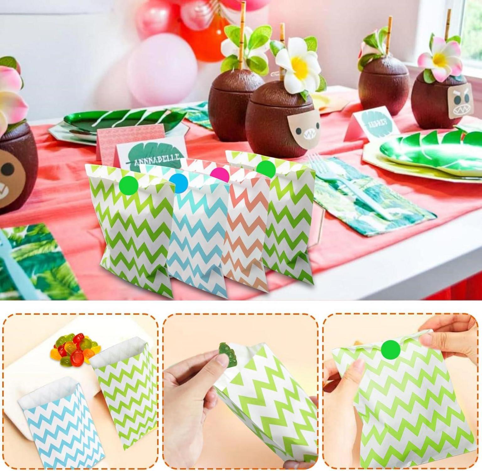 100 Stück Bunte Candybar Tüten Süßigkeiten Geschenktüten Kindergeburtstag