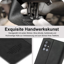 Samsung Galaxy A71 Hülle Leder Wallet Case mit Schutzfolie