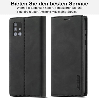 Handyhülle Samsung Galaxy A71 Leder Schutzhülle Klappbar Wallet Case