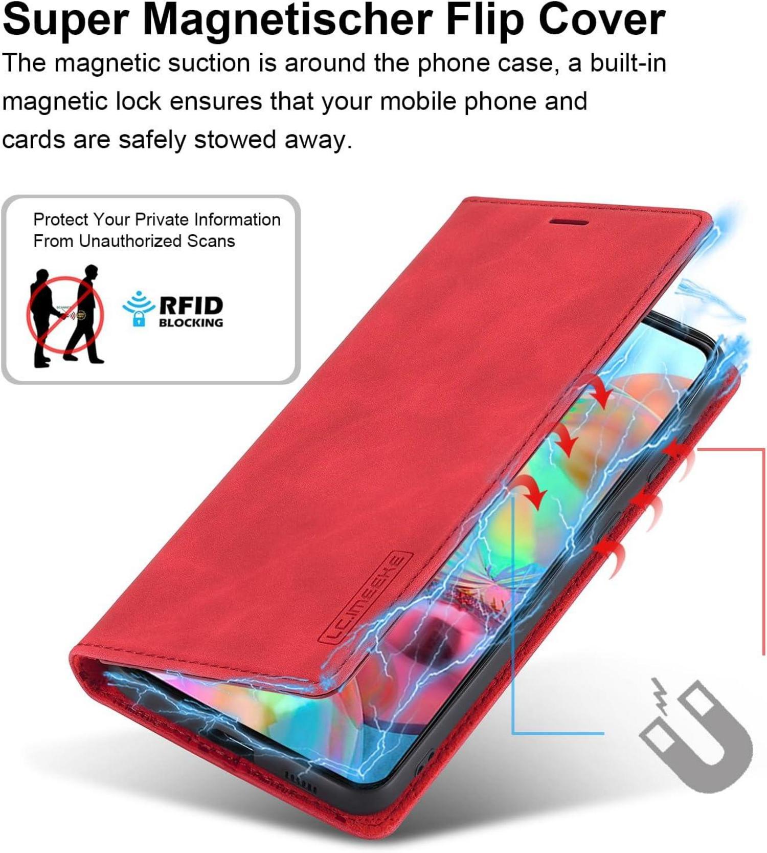 Handyhülle Samsung Galaxy A71 Leder Schutzhülle Klapphülle Wallet