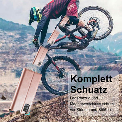 Samsung Galaxy A71 Hülle Leder Flip Wallet mit Ständer und Schutzfolie