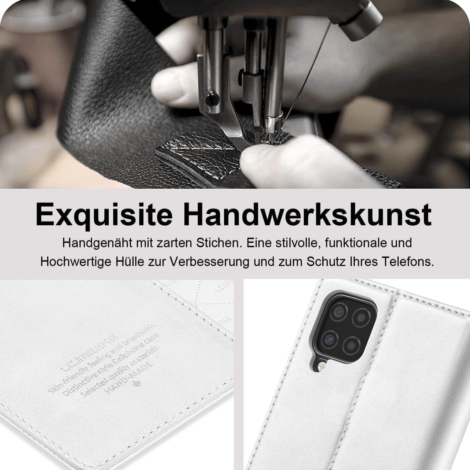 Samsung Galaxy A12/M12 Hülle Leder Wallet Case Schutzhülle
