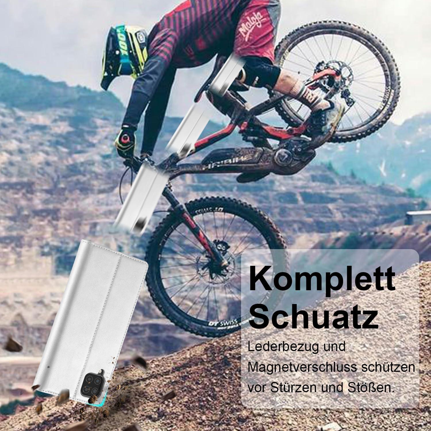 Samsung Galaxy A12 M12 Hülle Leder Flip Wallet mit Schutzfolie