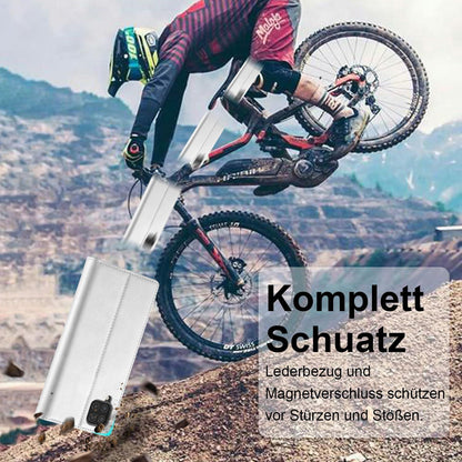 Samsung Galaxy A12 M12 Hülle Leder Flip Wallet mit Schutzfolie