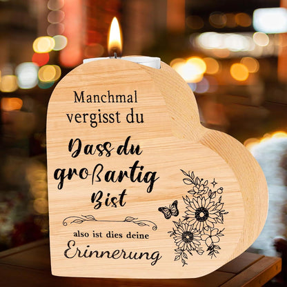 Herzform Kerzenständer Holz Herzförmiger Kerzenhalter Freundin