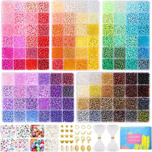 DIY Perlen Set für Mädchen Kinder Basteln Armbänder Charms 4mm 120