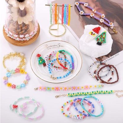 DIY Perlen Set mit 120 Farben für Armbänder - Mädchen Kinder