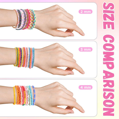 Perlen Set 4mm: 120 Farben Perlen Armband Buchstaben 680 Stk. 14
