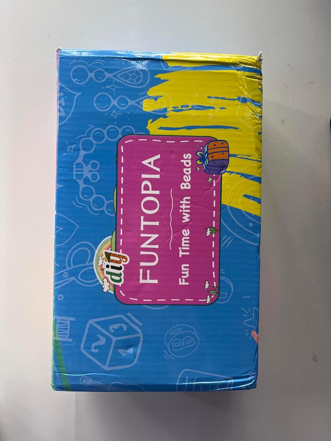 Funtopia 4mm Perlen Set, 120 Farben für Armbänder & Buchstabenperlen, Glasperlen & Charms