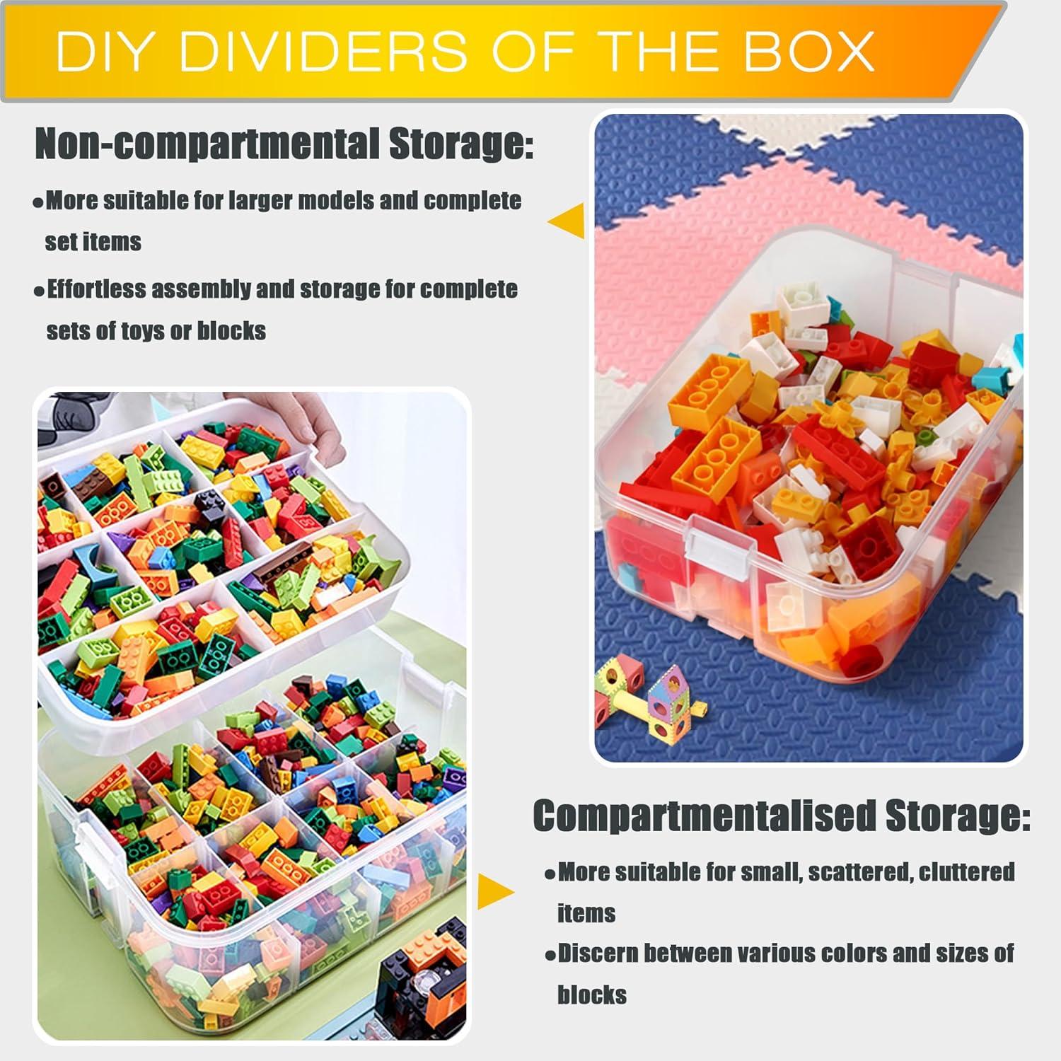 Aufbewahrungsboxen für Lego: Stapelbare Sortierboxen 1-Schicht-Organisator