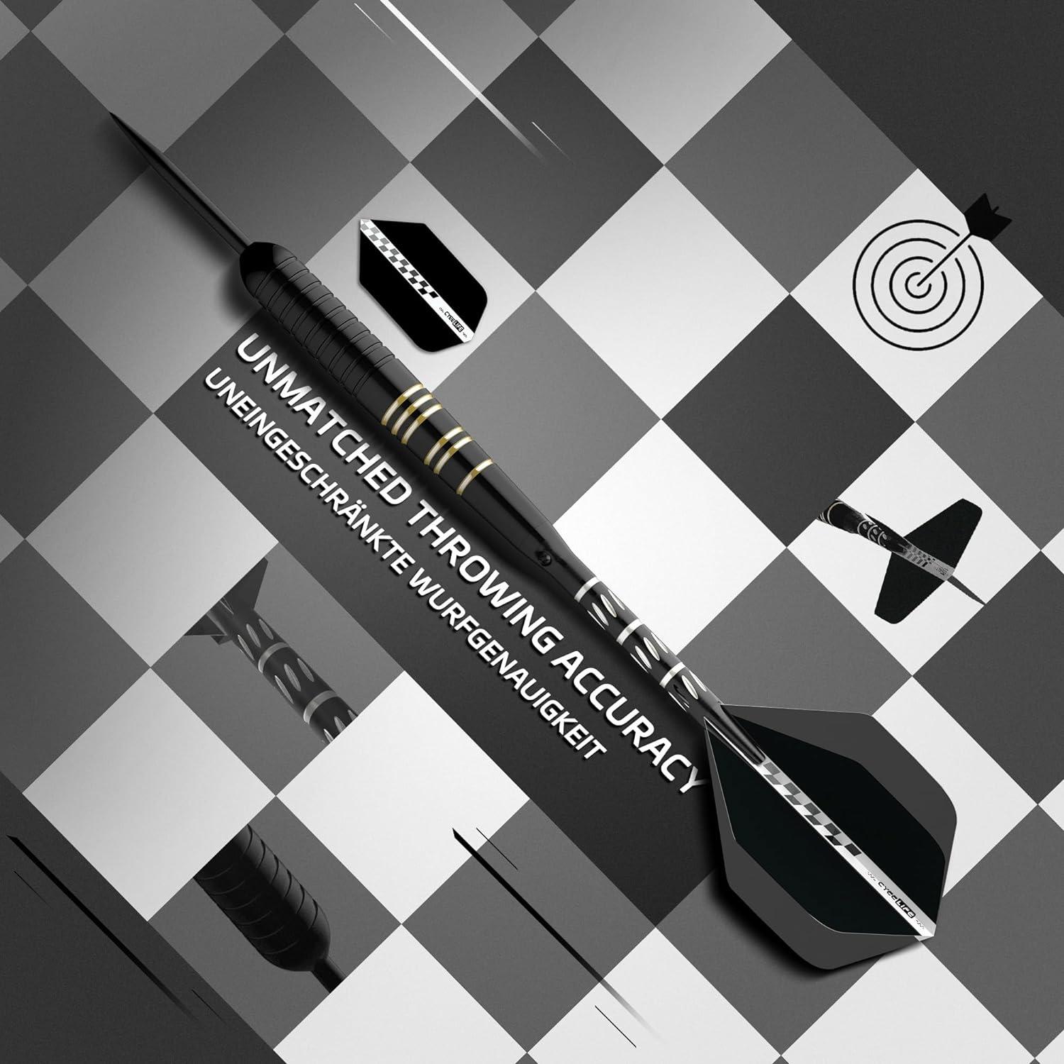Professionelle CyeeLife Dartpfeile mit Metallspitze, 24g, 6 Stück