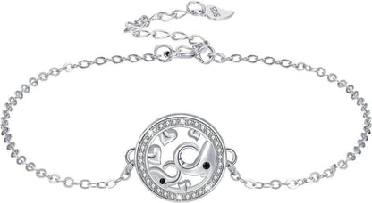 Mutter Tochter Elefanten Armband 925 Sterling Silber Geschenk Frauen