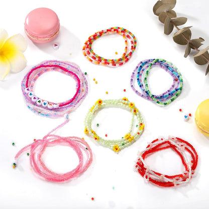 Perlen Set 120 Farben für Armbänder DIY Mädchen Weihnachten