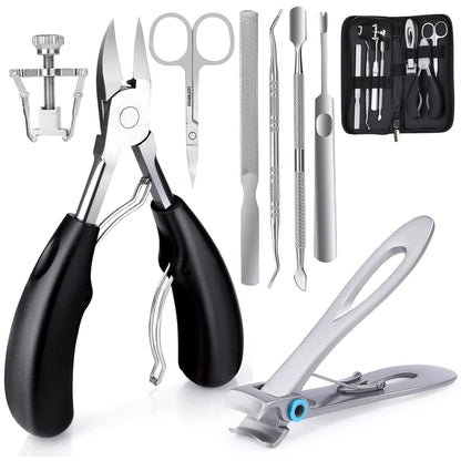Profi Fußnagelknipser Set für dicke Fußnägel, Edelstahl